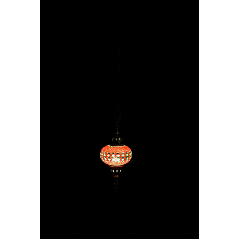 Hanging red lamp UFO, 70 cm